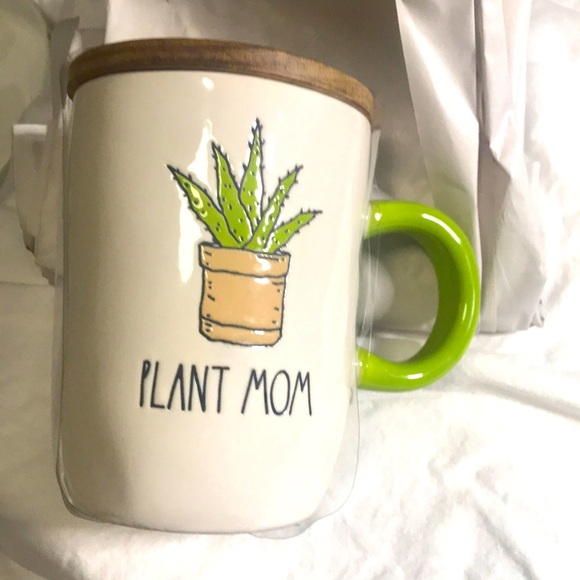 Rae Dunn Other - RAE DUNN PLANT MOM CACTUS WITH Cellar Lid Mug Coffee Tea Mug